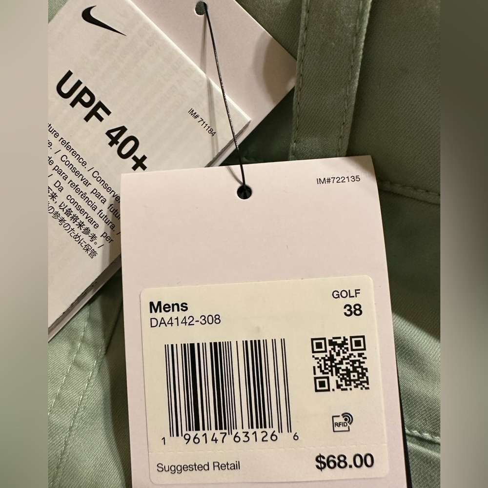 Men's Nike DA4139-316 Golf Shorts, Size UPF 40+, Green, New with Tags - Picture 12 of 12